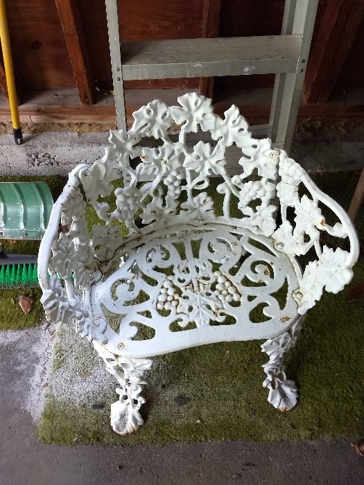 White iron chair