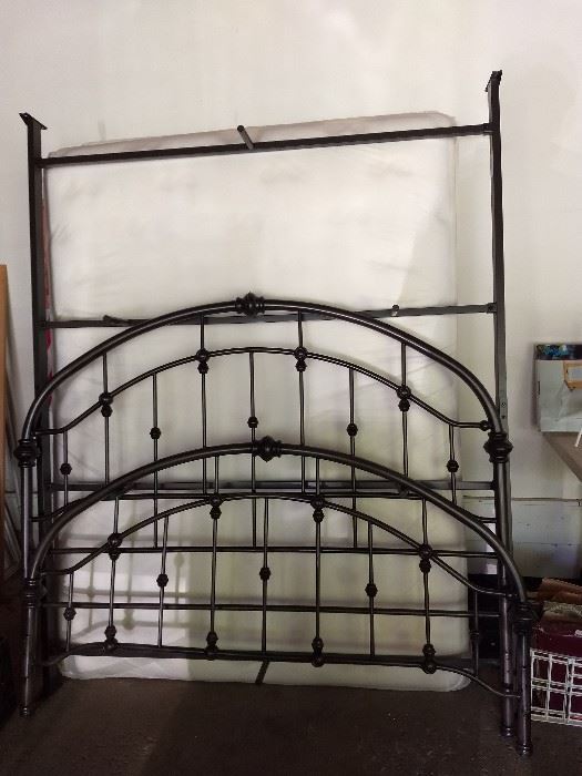 Queen size bed with frame and mattress