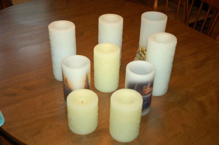 Variety of battery operated candles