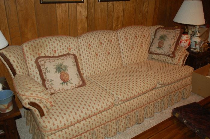 Country Road Furniture Wood/Fabric Couch
