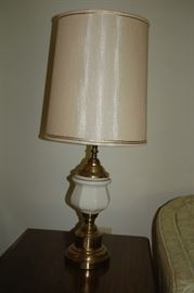 Brass table lamp, one of two