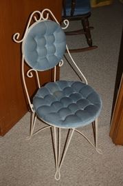Blue parlor/makeup chair
