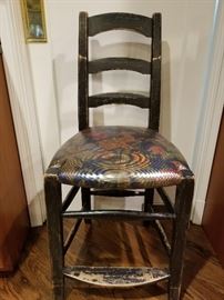 4 counter stools w/ floral fabric	18w x 18d x 41h (24sh)