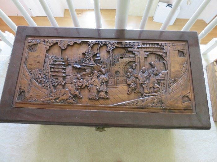 Hand carved Chinese chest. In beautiful condition.