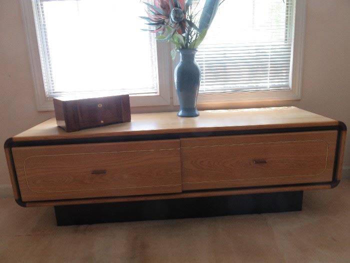 Two drawer furniture piece - can be used in living areas or at the end of a king size bed.