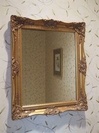 Wood carved gold mirror