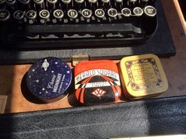 Typewriter ribbons in original tins
