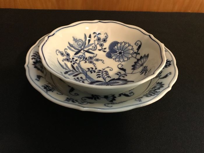 Blue Danube: [bottom] coupe soup bowl (8 x $24 each) ... [top] coupe cereal bowl (12 x $26 each)