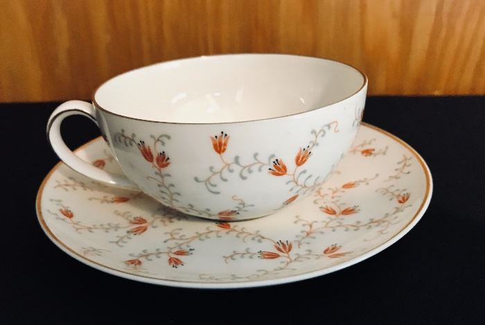 Jubila by Schonwald. Flat cup and saucer. 6 x $12 each