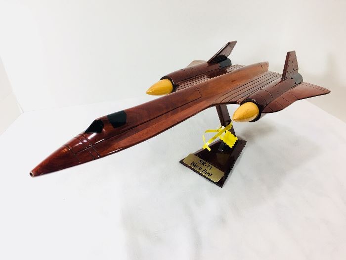 Mahogany wood SR-71 Black Bird Model Plane