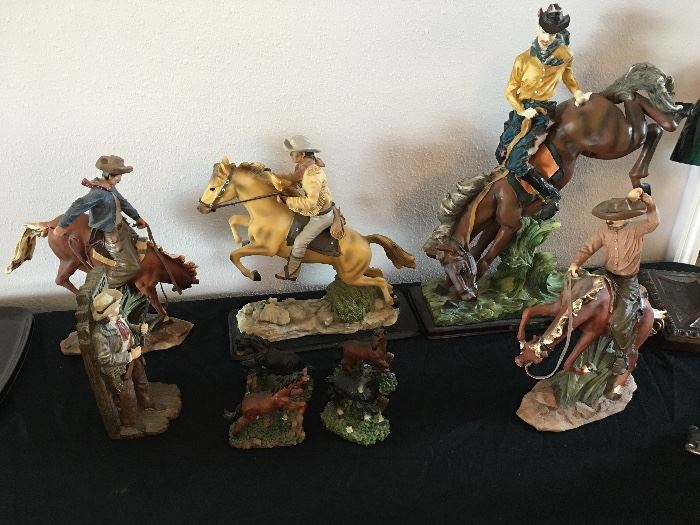 Cowboy and horse figurines 