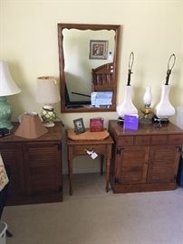 Ethan Allen cabinets & Side Table 