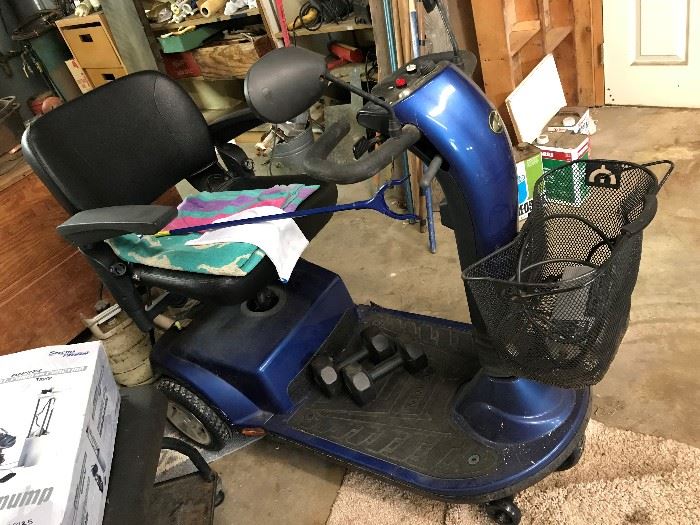 Scooter - charged and works - call Monday, July 23 for price if interested.