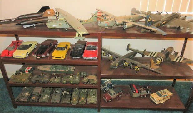 Large Collection Aircraft Model Planes, Cars, Army Tanks 