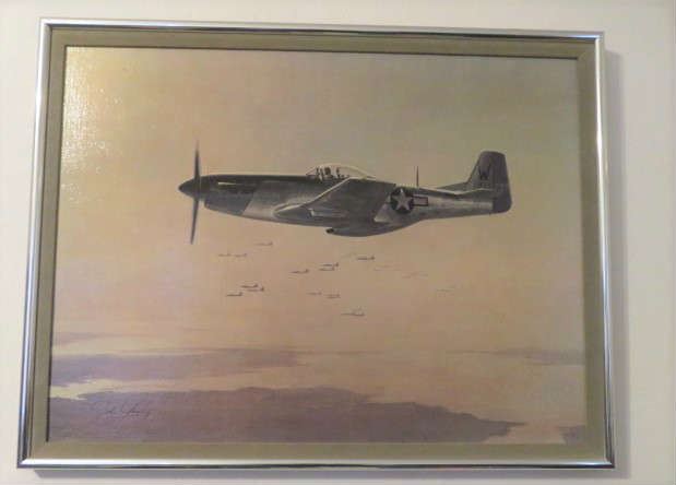 John Young Signed Aviation Canvas Art Print 