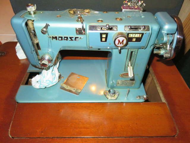 Vintage Morse Sewing Machine & Cabinet