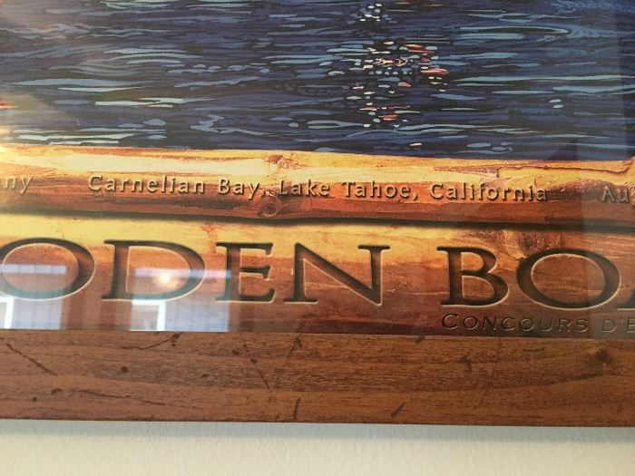 Framed Wooden Boat posters, Sierra Boat Company,