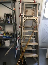 aluminium ladders; fishing poles