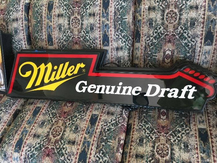 Miller Genuine Draft light-up sign