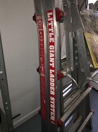 Little Giant ladder with attachments