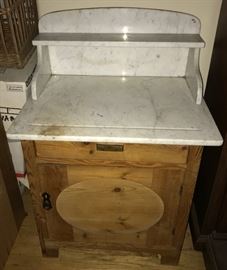 marble top washstand cabinet