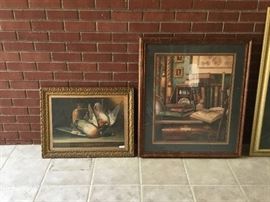 Lots of beautiful framed pictures and art