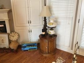 Round table and lamp