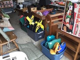 Garage  -  2 bins of life jackets