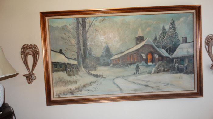 OHSE WINTER SCENE PAINTING.