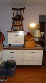PAUL MCCOBB DIRECTIONAL MID CENTURY MODERN "STYLE" DRESSER AND NIGHTSTAND. 