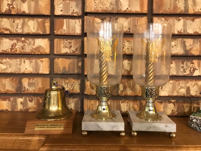 brass and lamps