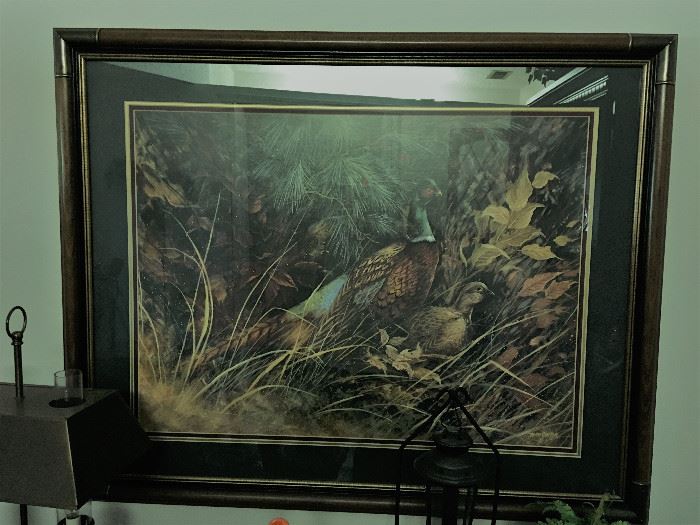 Pheasant Picture, Framed & matted