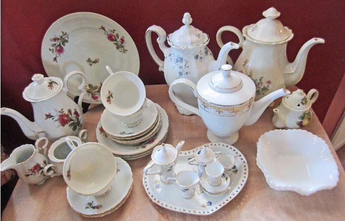 Some of many tea pots/services as well as miniatures  