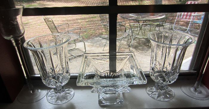 Spooners and other glass table pieces