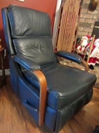 Leather rocker recliner