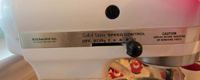 KitchenAid mixer controls