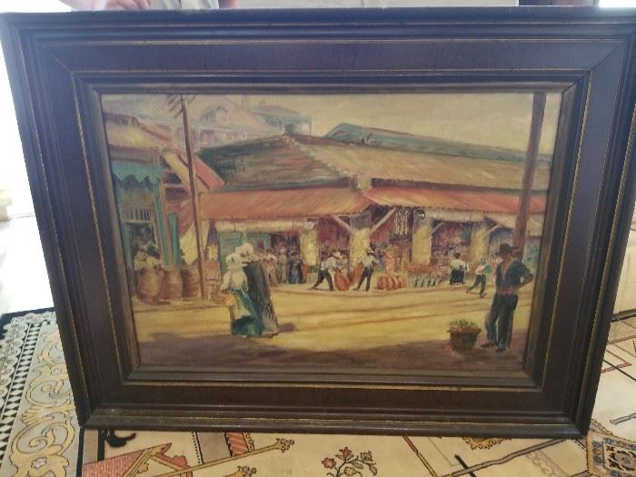 Large painting by listed Louisiana artist M.A. Purdom. Previous works have sold at Neal Auction.