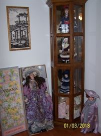 large Doll, Corner Curio and more Dolls