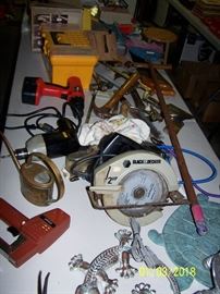 Saws, Drills, Hand Tools,  Tool Boxes and misc.