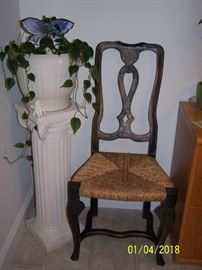Pedestal,  Living Vine (needing a new home) and Chair 