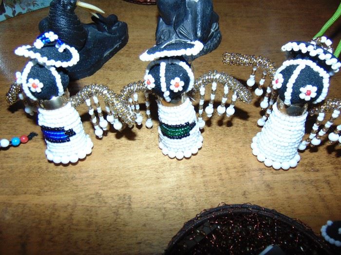 Small beaded figurines from Africa