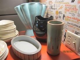 Red Wing and Haeger vases