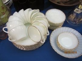 Fire King Golden Swirl dinnerware