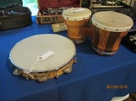 Tambourine and Bongos