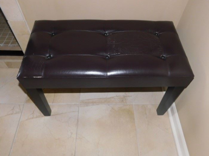 Leather top Bench 