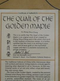 The Quail Of The Golden Maple 
