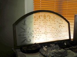 Framed Frosted Glass hanging 