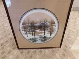 Peace Valley By James Hogen Painted Silkscreen framed Signed. 