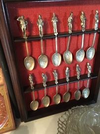 Franklin Mint Charles Dickens "A Christmas Carol " Pewter Spoons Set