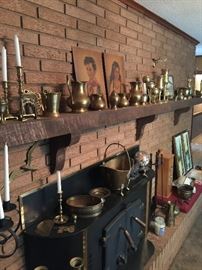 Large collection of vintage brass
